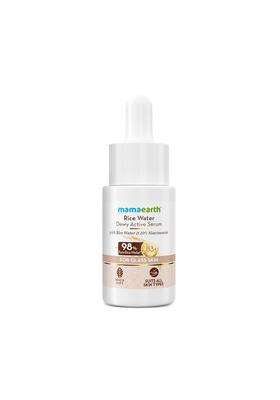 Mamaearth Rice Water Dewy Active Serum with 10% Niacinamide, Rice Water & Hyaluronic Acid 10 ml | For Glass Skin | Gives Dewy Finish | Brightens Skin
