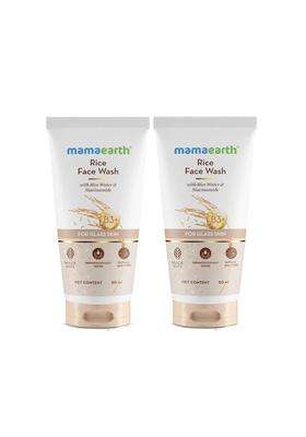 Mamaearth Rice Face Wash With Rice Water & Niacinamide for Glass Skin 50 ml x 2