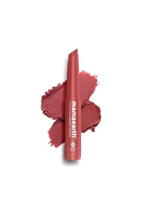 Mamaearth Moisture Matte Longstay Mini Lipstick with Avocado Oil & Vitamin E for 12 Hour Long Stay-01 Carnation Nude 0.7 g