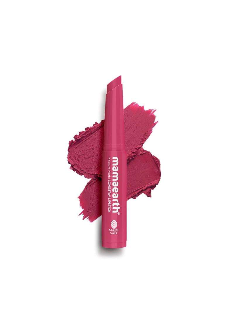 Mamaearth Moisture Matte Longstay Mini Lipstick with Avocado Oil & Vitamin E for 12 Hour Long Stay-03 Candyfloss Pink 0.7 g - Indya