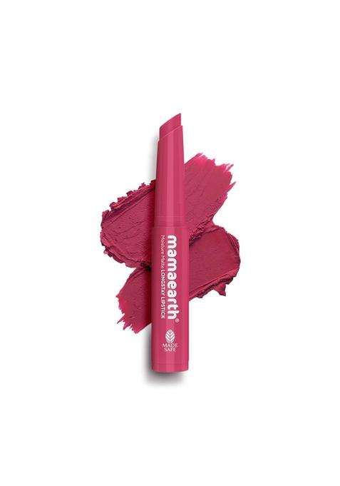 Mamaearth Moisture Matte Longstay Mini Lipstick with Avocado Oil & Vitamin E for 12 Hour Long Stay-03 Candyfloss Pink 0.7 g