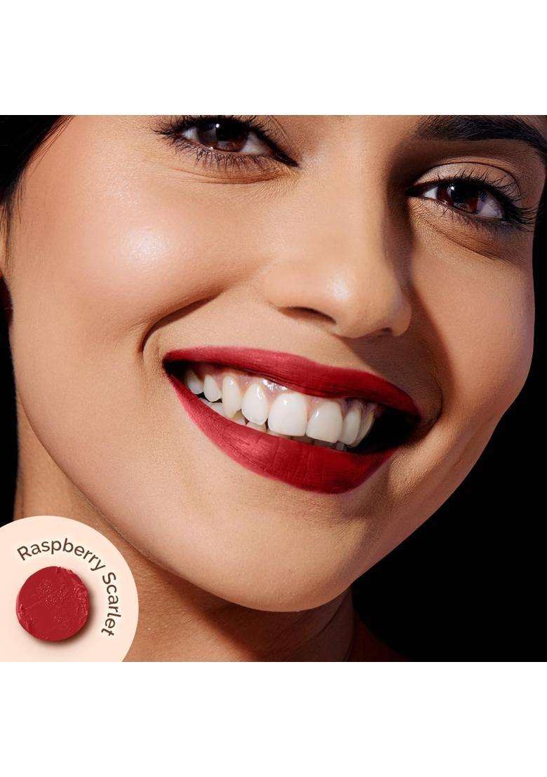 Mamaearth Moisture Matte Longstay Mini Lipstick with Avocado Oil & Vitamin E for 12 Hour Long Stay-07 Raspberry Scarlet 0.7 g - Indya