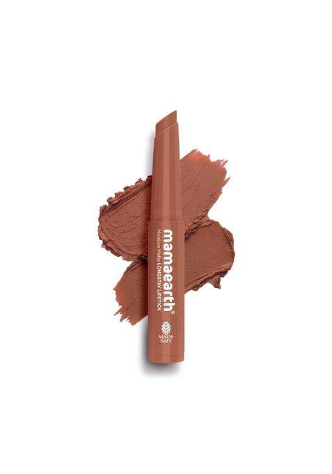 Mamaearth Moisture Matte Longstay Mini Lipstick with Avocado Oil & Vitamin E for 12 Hour Long Stay-04 Cinnamon Nude 0.7 g