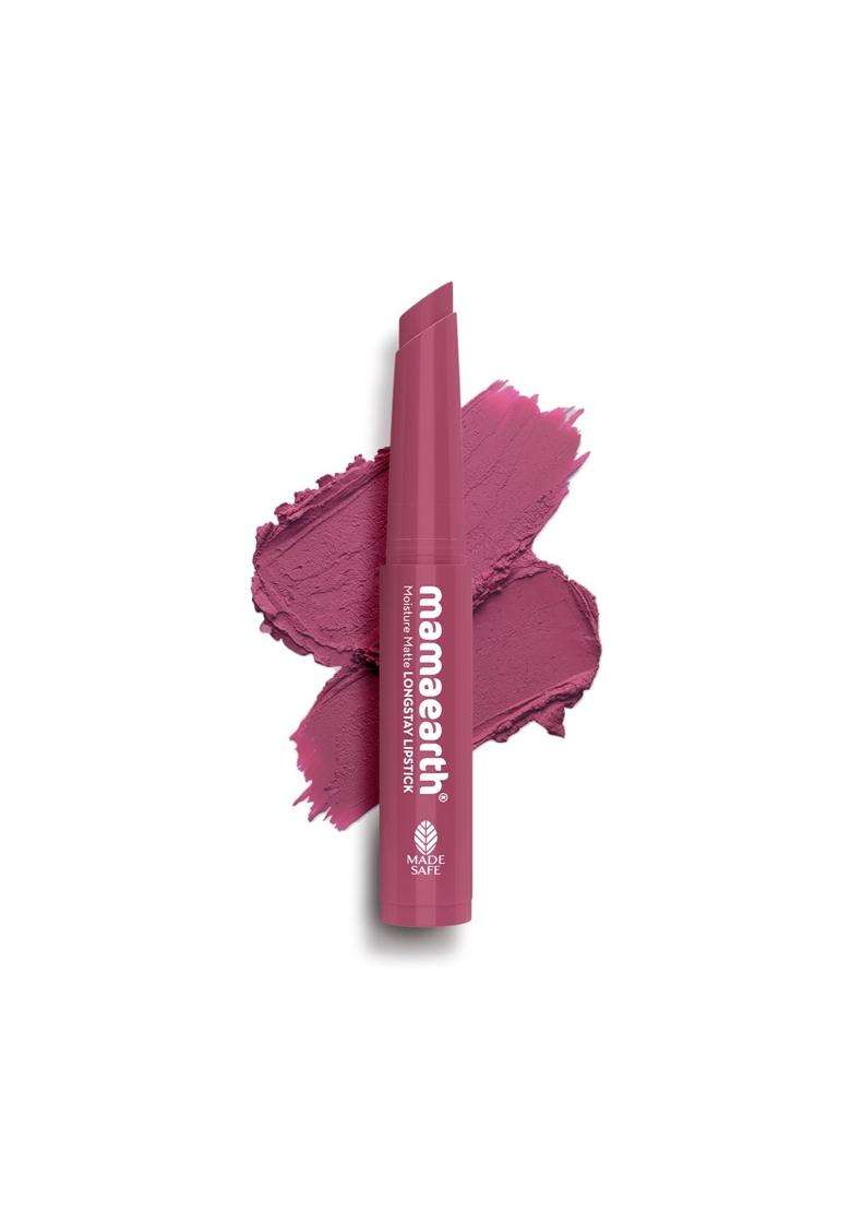 Mamaearth Moisture Matte Longstay Mini Lipstick with Avocado Oil & Vitamin E for 12 Hour Long Stay-08 Pink Tulip 0.7 g - Indya