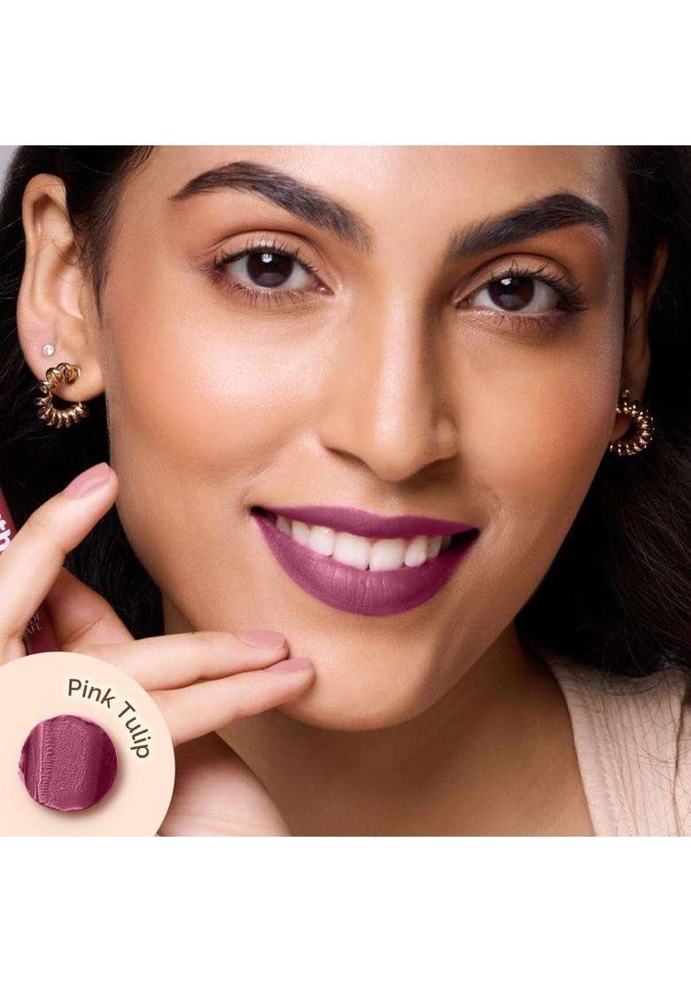 Mamaearth Moisture Matte Longstay Mini Lipstick with Avocado Oil & Vitamin E for 12 Hour Long Stay-08 Pink Tulip 0.7 g - Indya