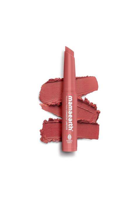 Mamaearth Moisture Matte Longstay Mini Lipstick with Avocado Oil & Vitamin E for 12 Hour Long Stay- 05 0.7 g | Bubblegum Nude