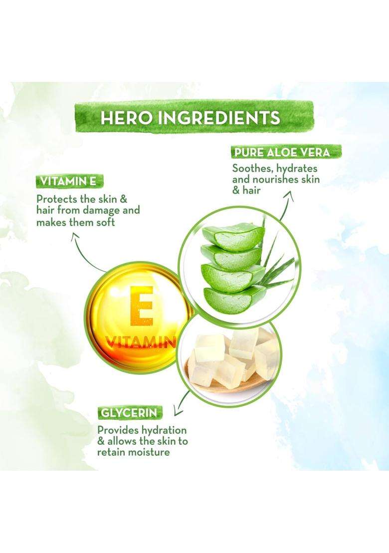 Mamaearth Aloe Vera Gel with Pure Aloe Vera & Vitamin E for Skin and Hair 300 ml (Pack of 2) | Hydrates Skin | Soothes Irritated Skin - Indya