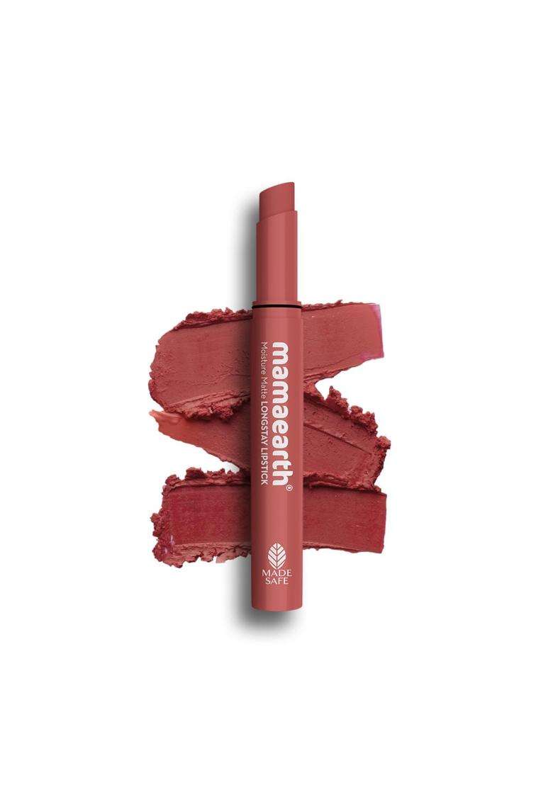 Mamaearth Moisture Matte Longstay Lipstick with Avocado Oil & Vitamin E for 12 Hour Long Stay-01 Carnation Nude 2 g - Indya