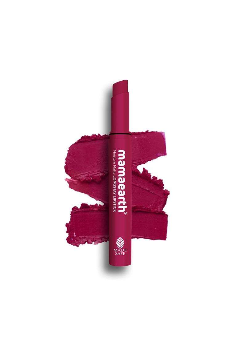 Mamaearth Moisture Matte Longstay Lipstick With Avocado Oil & Vitamin E For 12 Hour Long Stay-12 Berrylicious Magenta 2 g - Indya