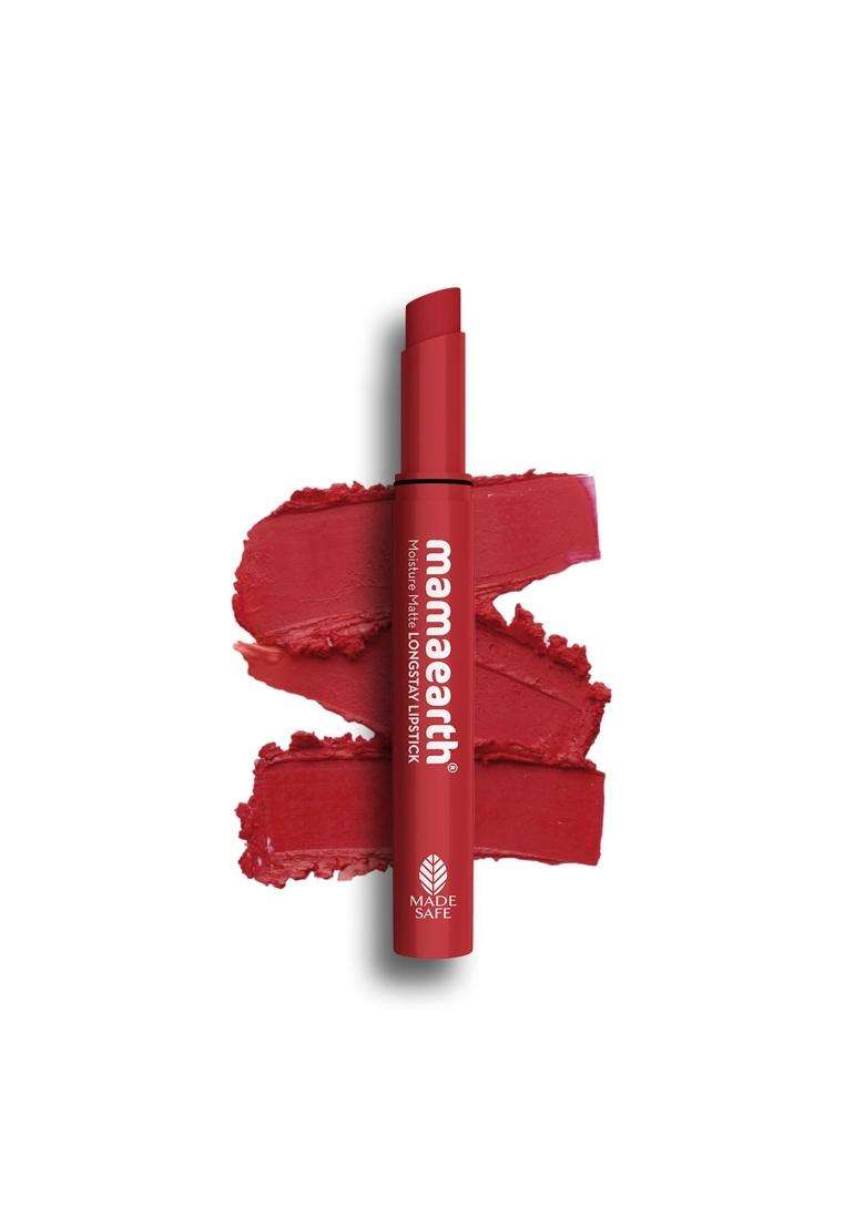 Mamaearth Moisture Matte Longstay Lipstick Raspberry Scarlet, 2 g - Indya