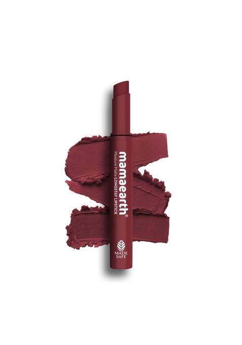 Mamaearth Moisture Matte Longstay Lipstick with Avocado Oil & Vitamin E for 12 Hour Long Stay-21 Amber Rose 2 g