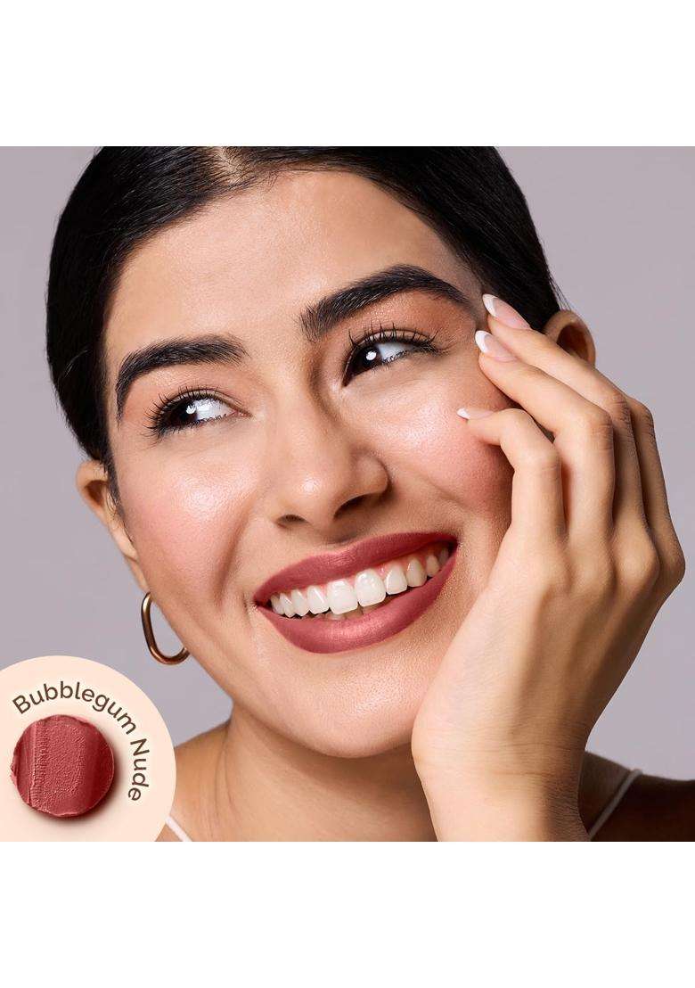 Mamaearth Moisture Matte Longstay Lipstick With Avocado Oil & Vitamin E For 12 Hour Long Stay-05 Bubblegum Nude 2 g - Indya