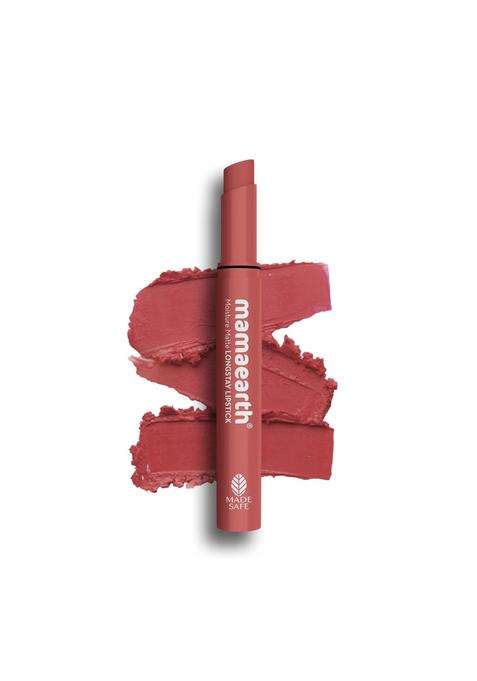 Mamaearth Moisture Matte Longstay Lipstick With Avocado Oil & Vitamin E For 12 Hour Long Stay-05 Bubblegum Nude 2 g