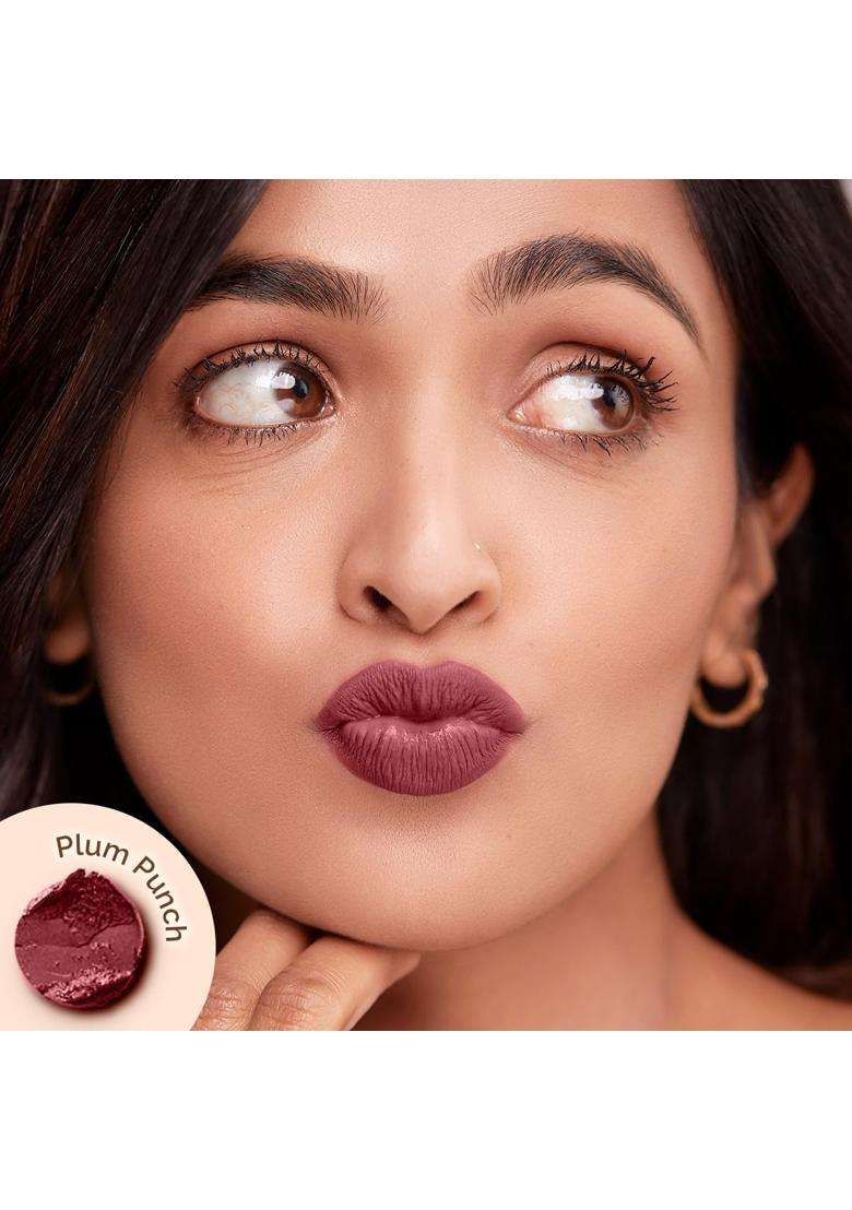 Mamaearth Moisture Matte Longstay Lipstick With Avocado Oil & Vitamin E For 12 Hour Long Stay-02 Plum Punch 2 g - Indya