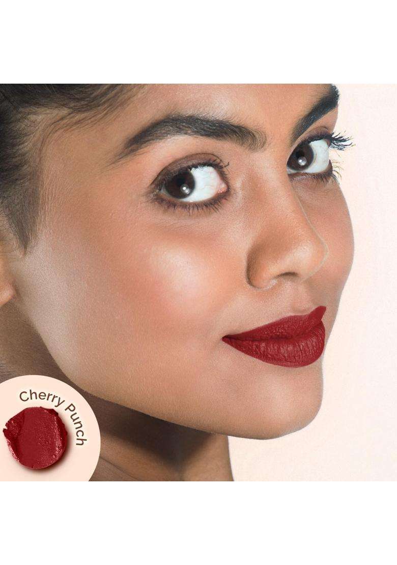 Mamaearth Moisture Matte Longstay Lipstick With Avocado Oil & Vitamin E For 12 Hour Long Stay 11 Cherry Punch -2 g - Indya