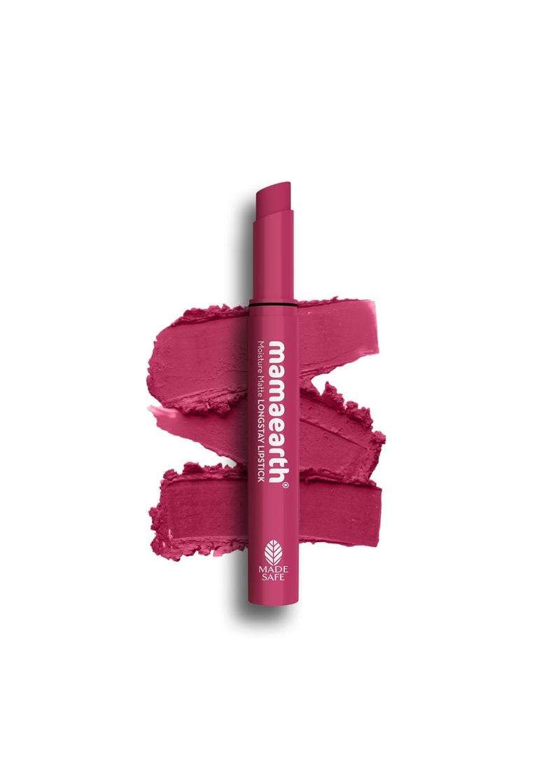 Mamaearth Moisture Matte Longstay Lipstick With Avocado Oil & Vitamin E For 12 Hour Long Stay- 10 Pink Lemonade 2 g - Indya