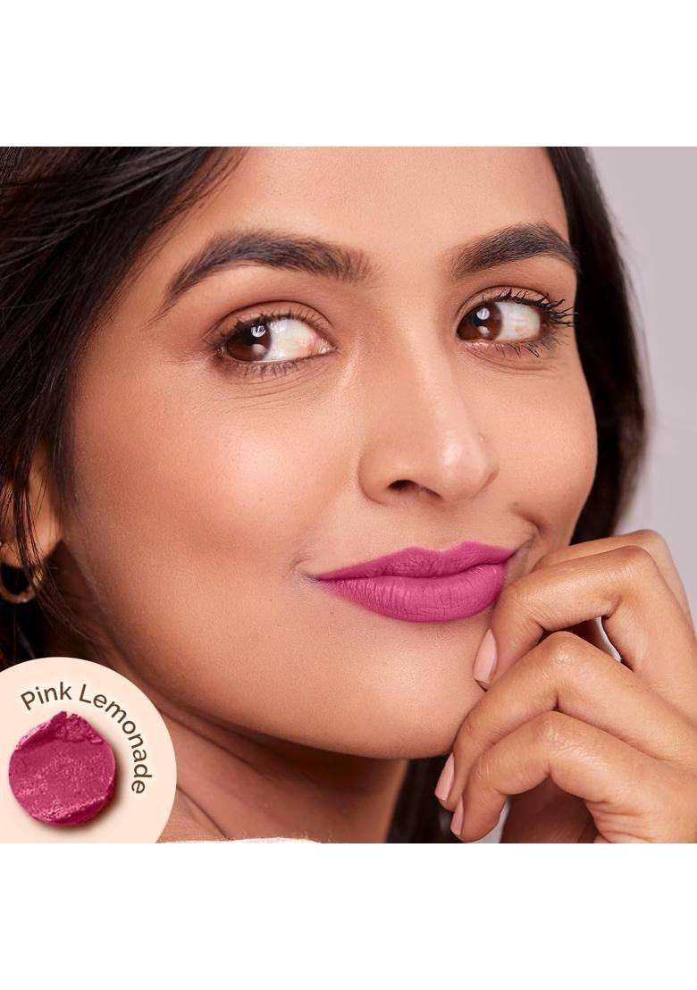 Mamaearth Moisture Matte Longstay Lipstick With Avocado Oil & Vitamin E For 12 Hour Long Stay- 10 Pink Lemonade 2 g - Indya