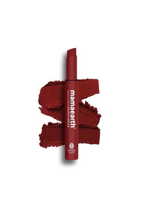 Mamaearth Moisture Matte Longstay Lipstick with Avocado Oil & Vitamin E for 12 Hour Long Stay 2 g (Raisin Punch)