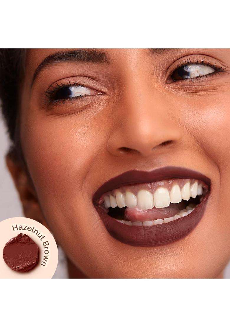 Mamaearth Moisture Matte Longstay Lipstick with Avocado Oil & Vitamin E for 12 Hour Long Stay 2g (Hazelnut Brown) - Indya