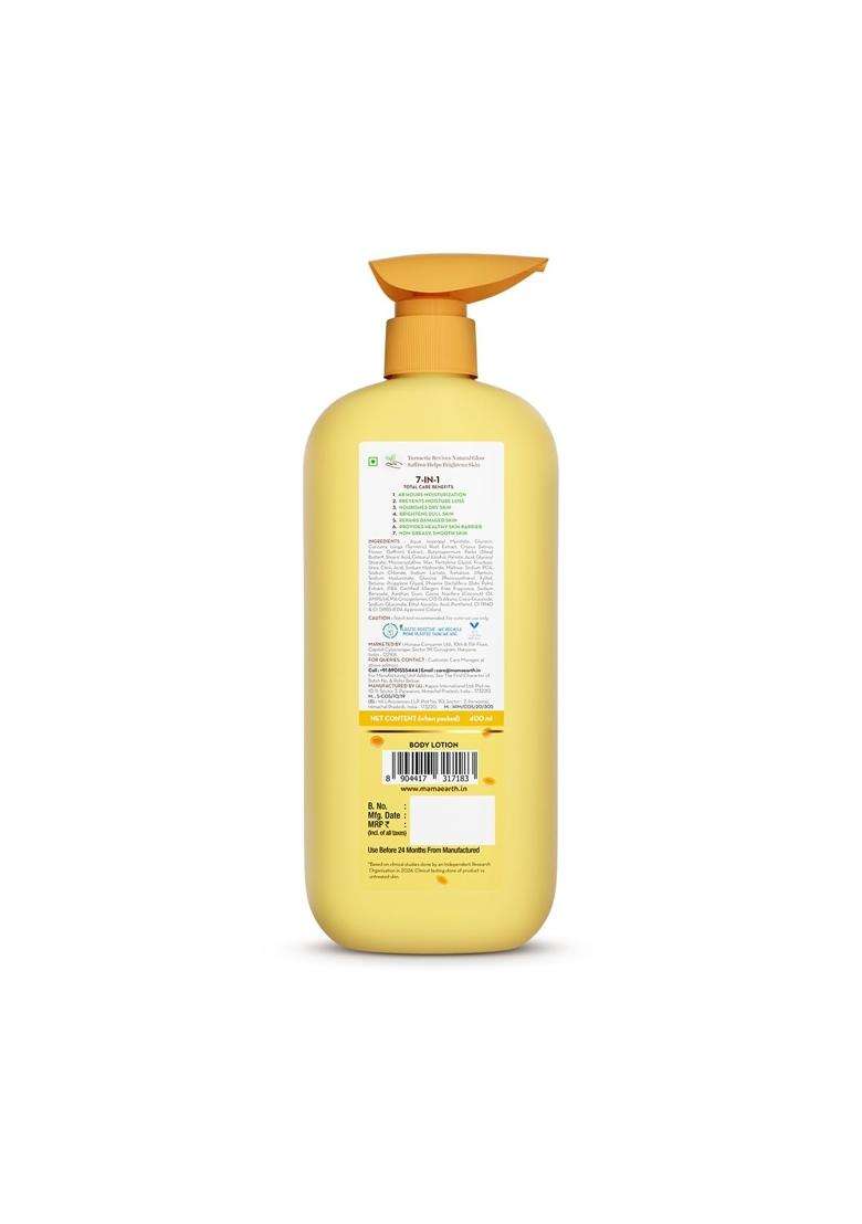 Mamaearth Ubtan Moisturizing Body Lotion with Turmeric & Saffron for Glowing Skin 400 ml | 48 Hrs Moisturization | Nourishes Dry Skin - Indya