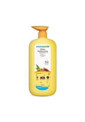 Mamaearth Ubtan Moisturizing Body Lotion with Turmeric & Saffron for Glowing Skin 600 ml | 48H Moisturization | Nourishes Dry Skin | 7in1 Total Care