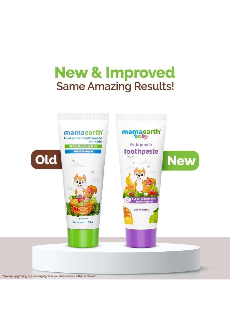 Mamaearth Fruit Punch Toothpaste 50g | Infused with Sorbitol, Silica & Glycerin - Indya