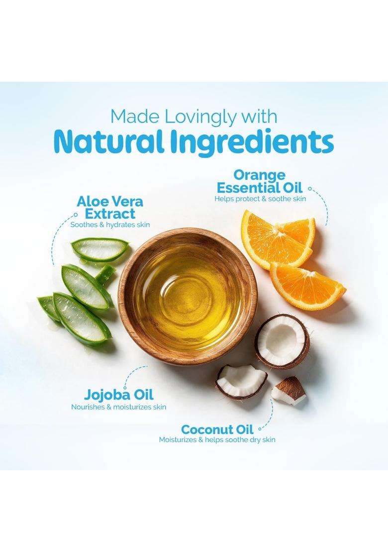 Mamaearth Deeply Nourishing Body Wash For Babies 400 ml | pH5.5 | Infused with Coconut Oil, Orange Essential Oil & Aloe Vera Extract - Indya