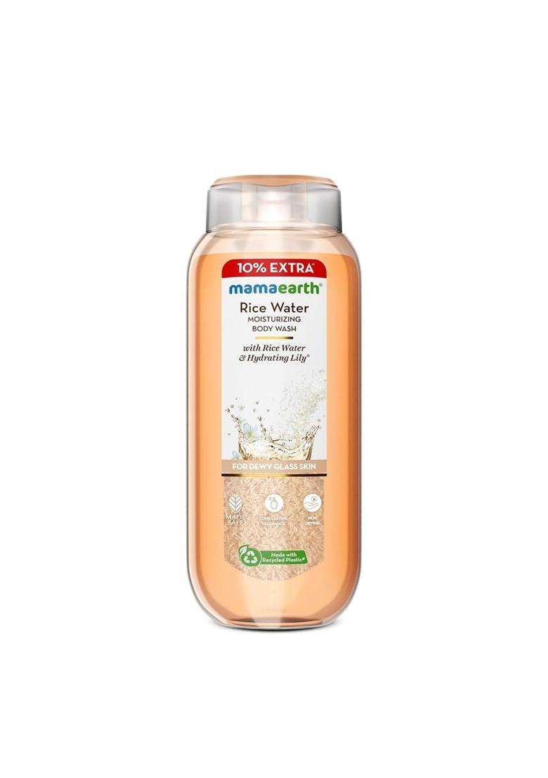 Mamaearth Rice Water Moisturizing Body Wash with Rice Water & Hydrating Lily Scent for Dewy Glass Skin 275 ml | Intensely Moisturizes | Gentle - Indya