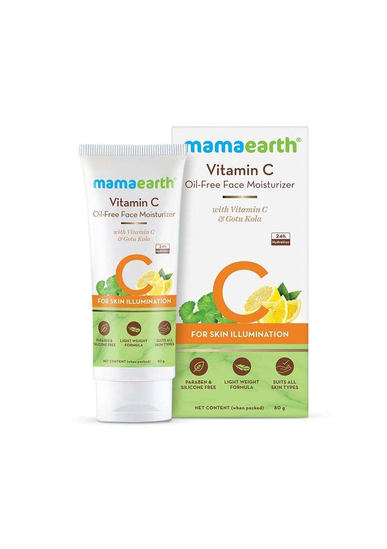 Mamaearth Vitamin C Oil-Free Moisturizer For Face with Vitamin C & Gotu Kola for Skin Illumination 80 g - Indya