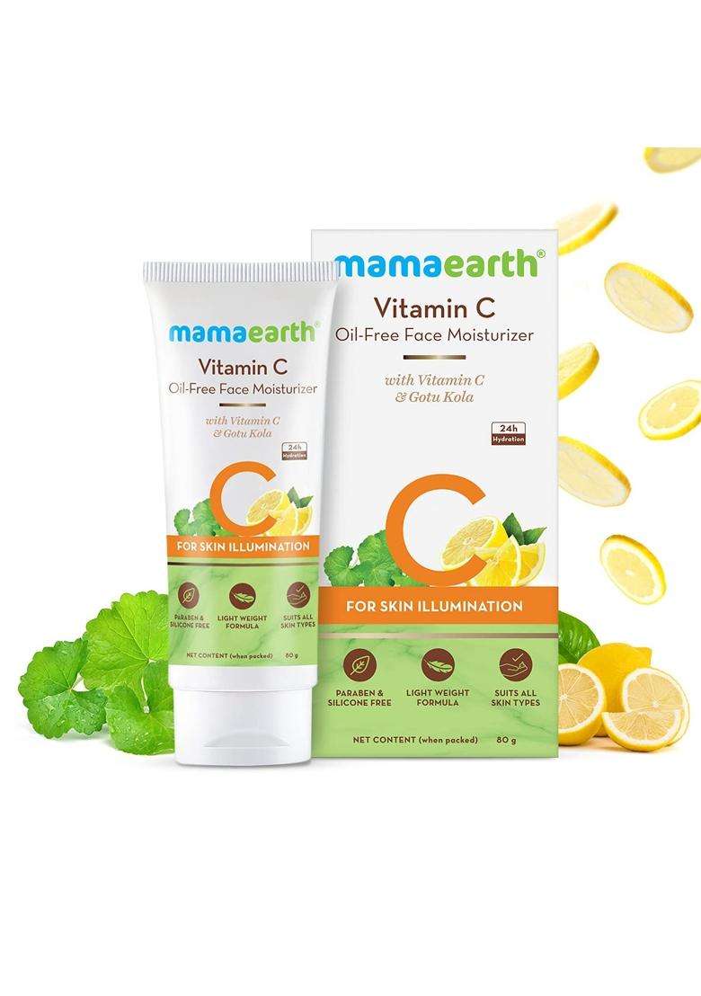 Mamaearth Vitamin C Oil-Free Moisturizer For Face with Vitamin C & Gotu Kola for Skin Illumination 80 g - Indya