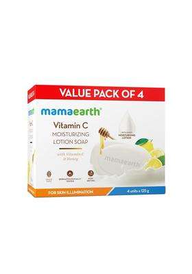 Mamaearth Vitamin C Moisturizing Lotion Soap(Value 125 g X 4 Units (Pack of 4) | Deeply Cleanses | Moisturizing Bathing Bar | Brightens Skin