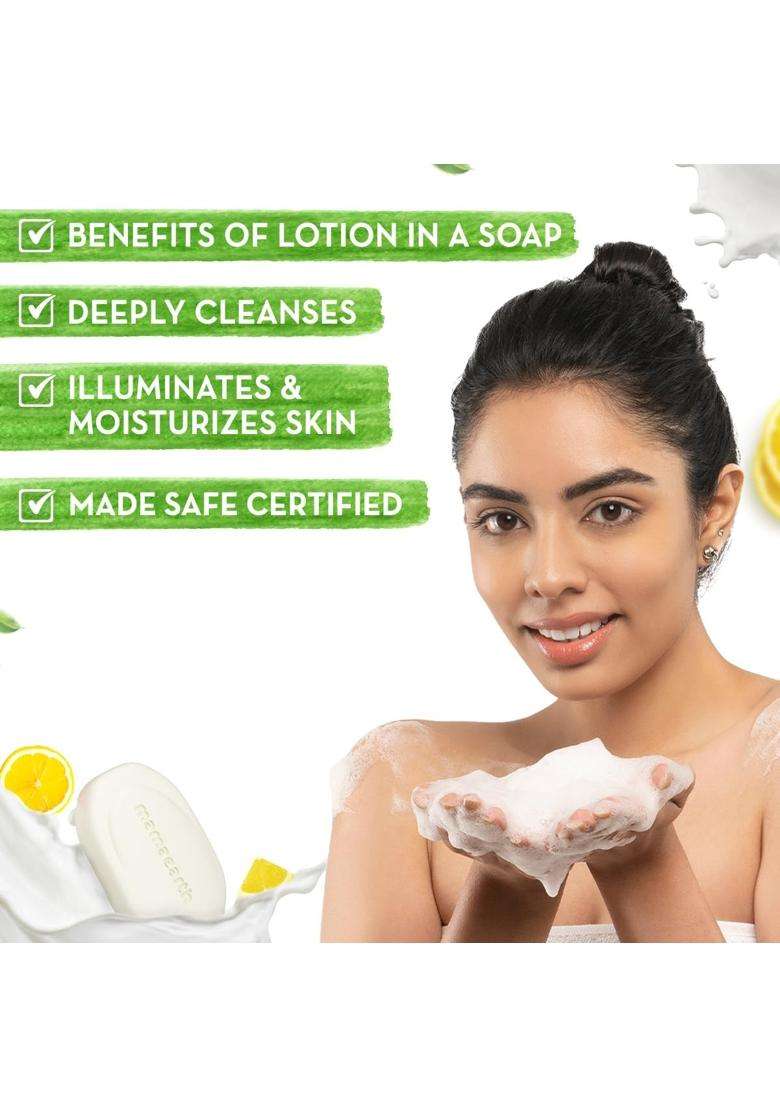 Mamaearth Vitamin C Moisturizing Lotion Soap(Value 125 g X 4 Units (Pack of 4) | Deeply Cleanses | Moisturizing Bathing Bar | Brightens Skin - Indya