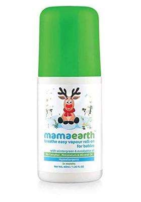 Mamaearth Natural Breathe Easy Vapour Roll-on for Cold & Nasal Congestion, with Wintergreen & Eucalyptus Oil.