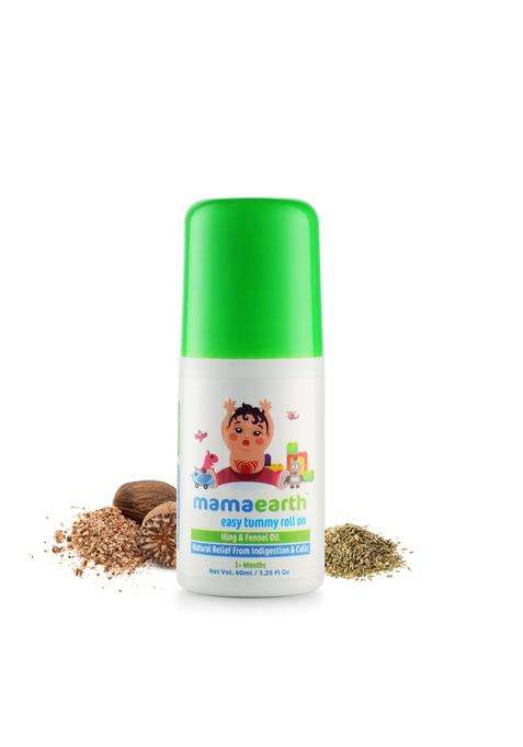 Mamaearth Easy Tummy Roll On for Colic & Gas Relief with Hing & Fennel Oil 40 ml (For external use)