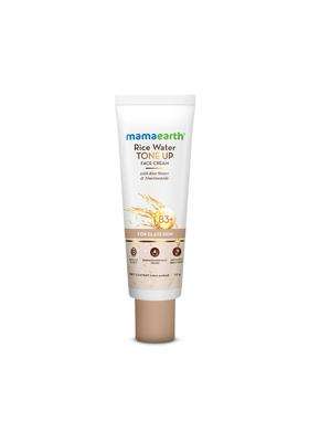 Mamaearth Rice Water Tone Up Face Cream with Rice Water & Niacinamide for Glass Skin 50g | Instantly Brightens | Even Skin Tone | Adds Glow