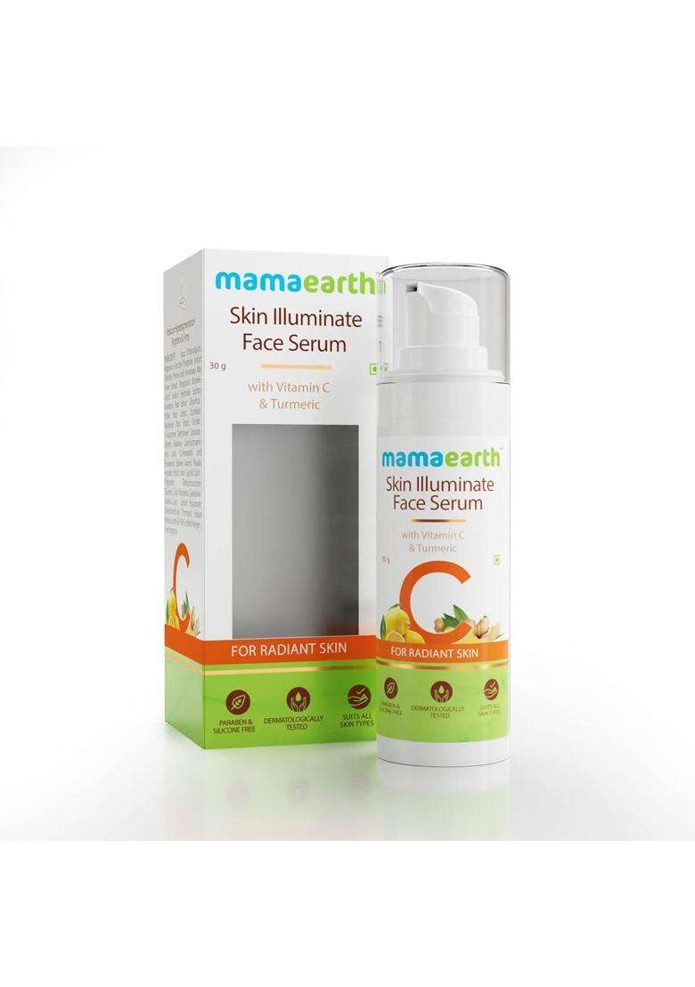 Mamaearth Skin Illuminate Face Serum for Radiant Skin with Vitamin C and Turmeric 30 g | Highly Potent Vitamin C | Gives A Radiant Glow - Indya