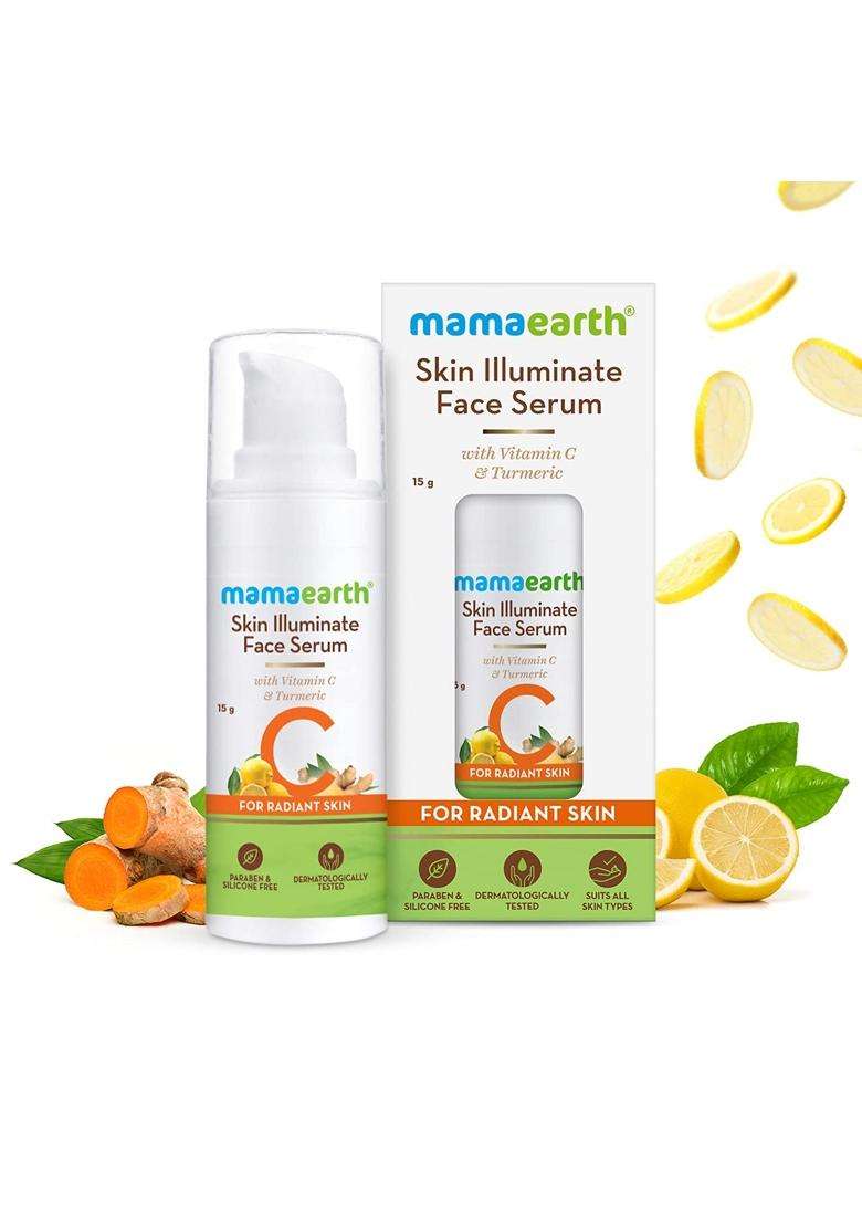 Mamaearth Skin Illuminate Face Serum for Radiant Skin with Vitamin C and Turmeric 15 g | Highly Potent Vitamin C | Gives A Radiant Glow - Indya