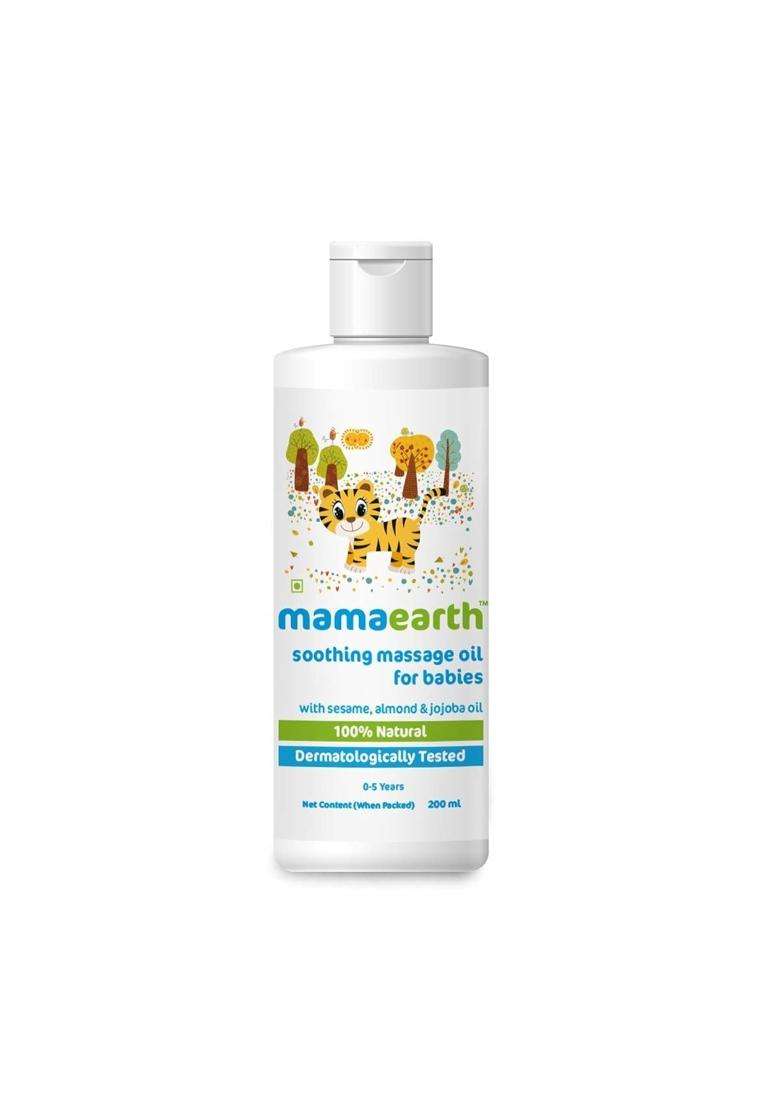 Mamaearth Soothing Massage Oil for Babies 200 ml | Infused with Sesame, Almond & Jojoba Oil - Indya
