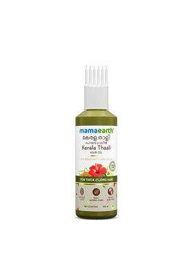 Mamaearth Kerala Thaali Hair Oil with Hibiscus, Bhringraj, Methi Dana & Amla for Thick & Long Hair 150 ml | Stimulates Hair Growth | Nourishing Thali