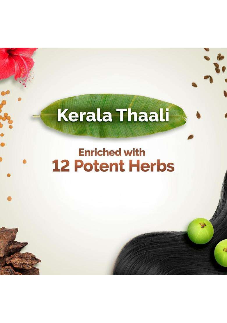 Mamaearth Kerala Thaali Hair Oil with Hibiscus, Bhringraj, Methi Dana & Amla for Thick & Long Hair 150 ml | Stimulates Hair Growth | Nourishing Thali - Indya