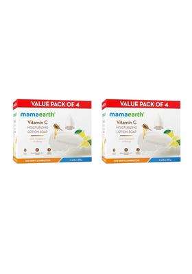 Mamaearth Vitamin C Moisturizing Lotion Soap(Value 125 g X 8 Units (Pack of 8) | Deeply Cleanses | Moisturizing Bathing Bar | Brightens Skin
