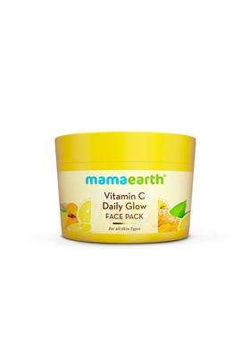 Mamaearth Vitamin C Daily Glow Face Pack with Vitamin C & Turmeric 200g | Natural, DIY-like Texture | Instantly Brightens Skin, Adds Glow