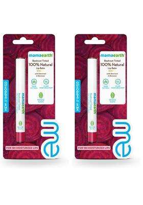 Mamaearth Beetroot Tinted 100% Natural Lip Balm with Beetroot & Beeswax 2 g (Pack of 2) | 12 Hr Moisturization | For Dry & Chapped Lips