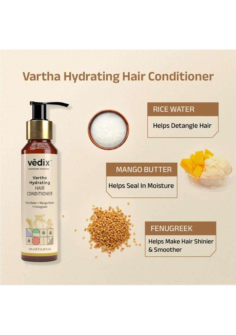 Vedix Ayurvedic Hair Growth 5 Pc Kit 440 ml | Authentic Traditional Formula | Normal/Oily Scalp & Wavy Hair - Indya