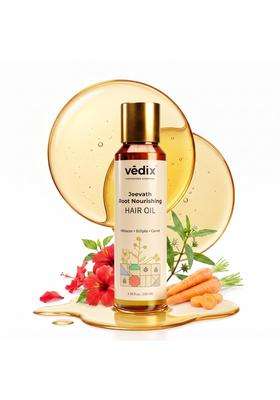 Vedix Jeevath Ayurvedic Hair Oil 100 ml | Authentic Traditional Formula | Normal/Oily Scalp,Straight Hair