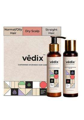 Vedix Ayurvedic Shampoo & Hair Oil Combo 200 ml | Authentic Traditional Formula | Dry Scalp & Normal/Oily Hair