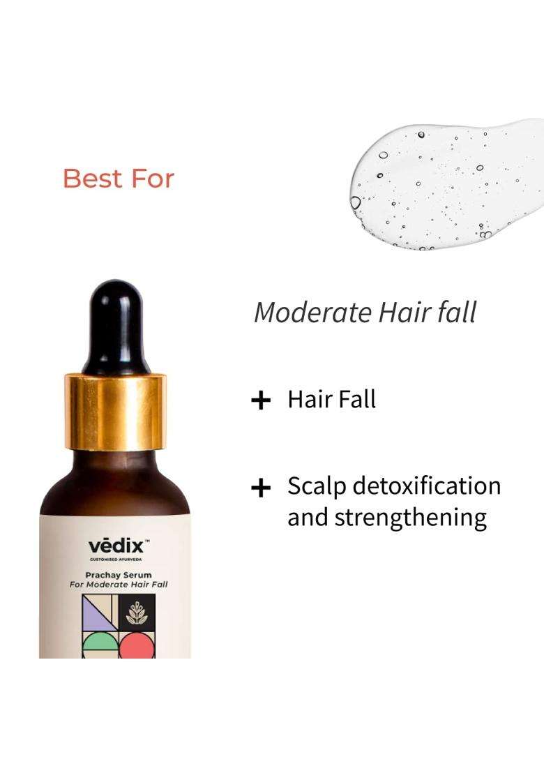 Vedix Ayurvedic Shampoo & Serum Combo 150 ml | Authentic Traditional Formula | Dry Hair & Moderate Hairfall - Indya
