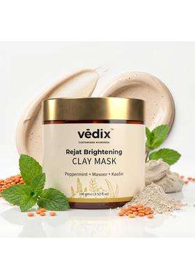 Vedix Rejat Ayurvedic Brightening Clay Face Mask 100 g | Authentic Traditional Formula | Tanned Skin