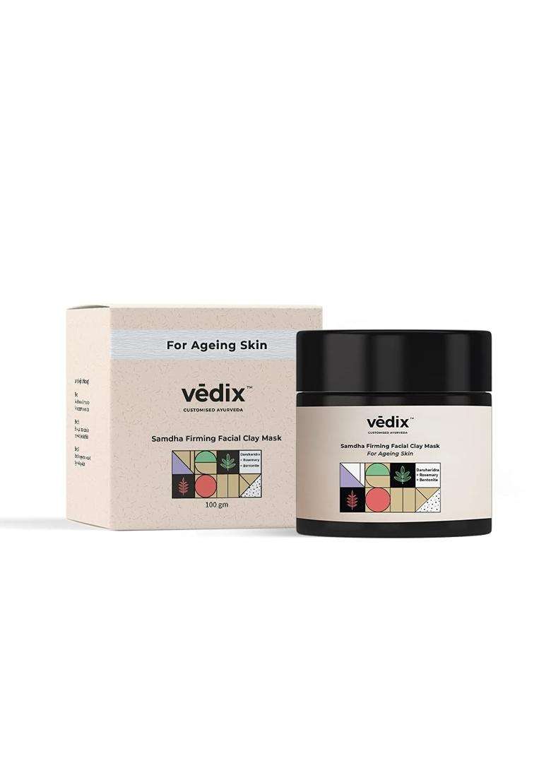 Vedix Samdha Ayurvedic Firming Clay Face Mask 100 g | Authentic Traditional Formula | Ageing Skin - Indya