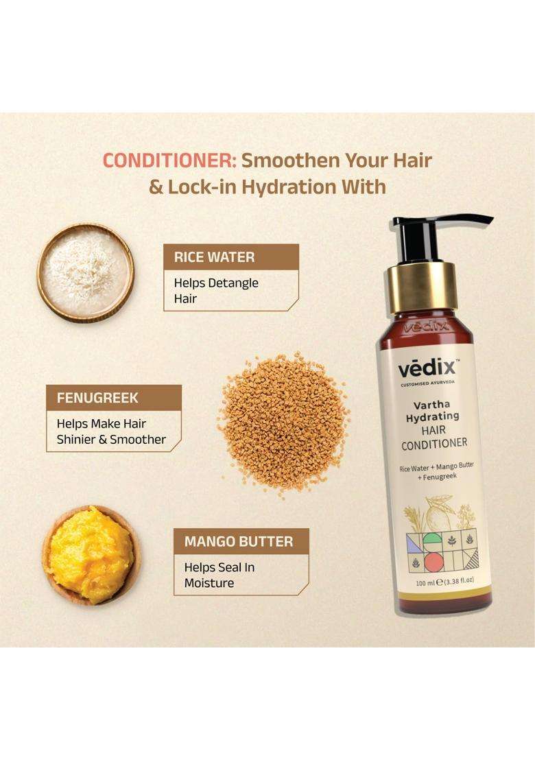 Vedix Ayurvedic Hair Growth 5 Pc Combo | Authentic Traditional Formula | For Normal-Oily Scalp - Indya